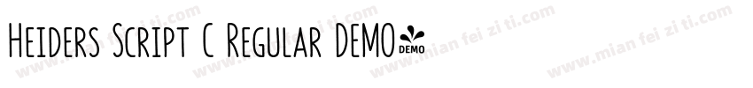 Heiders Script C Regular DEMO字体转换